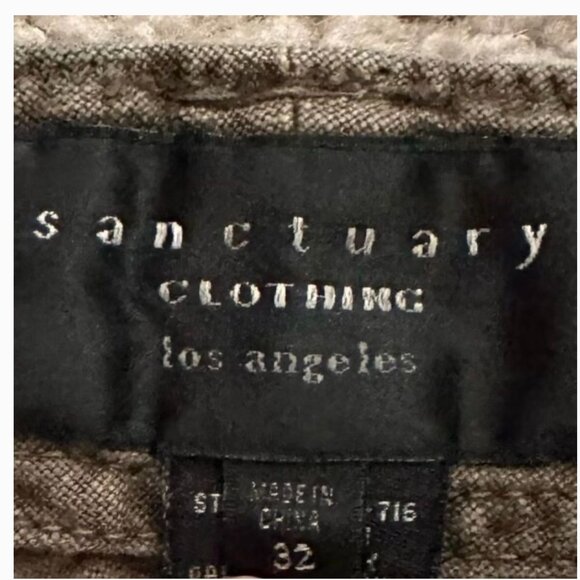 Sanctuary Beach Comber Linen Pants Olive Green Size 32 - Picture 6 of 6